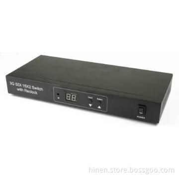 3G SDI 16x2 Switcher with Reclock SDI Switcher